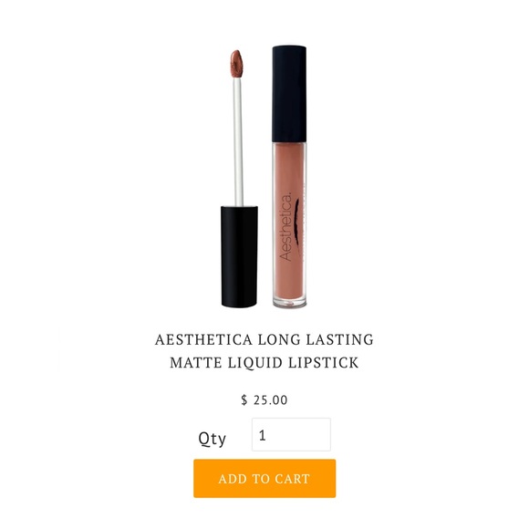 AESTHETICA LONG LASTING MATTE LIQUID LIPSTICK - Afterglow (Nude) VEGAN - Picture 3 of 5